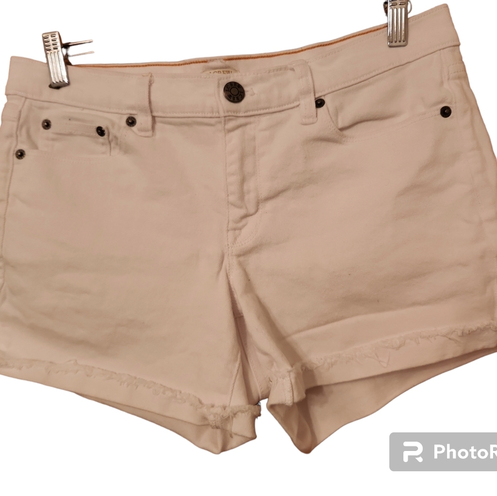 J. Crew White Jean Shorts  Size 28